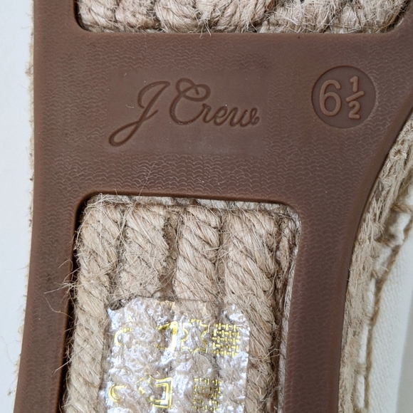 J. Crew Black & White Espadrilles With Leather Cap Toe | 6.5 - Picture 14 of 15